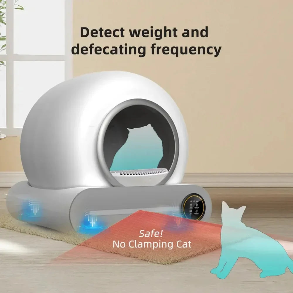 Smart self-cleaning cat litter box