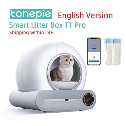 Smart self-cleaning cat litter box